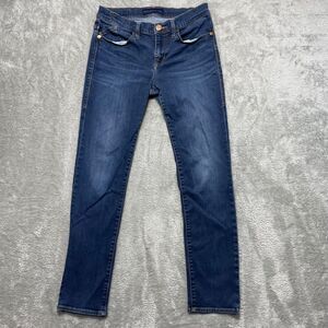 Rock & Republic Jeans Women's 10S Blue Denim Berlin Skinny Leg Rhinestone 29x27